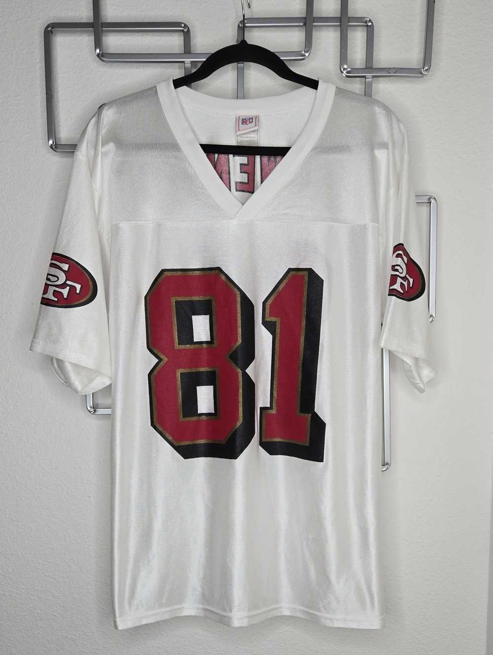 Vintage Terrell Owens 49ers Jersey Size M White NFL Pro Line Practice Mesh Y2K